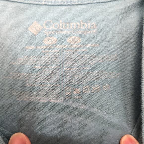 Columbia PFG Angler Mgmt Blue T-Shirt Mens XL Performance Fishing Gear Short Slv - Picture 4 of 10
